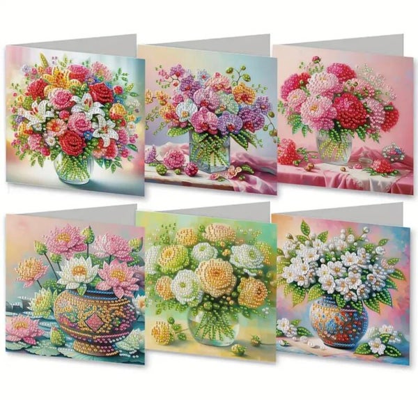 Kaart Bouquet Garni - Set van 6 kaarten incl. steentjes