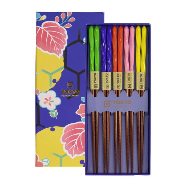 Cadeauset houten blauwe bladeren