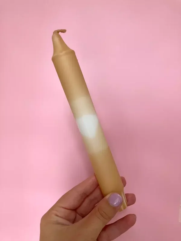 FLAM.kaars - Caramel/Wit - per stuk