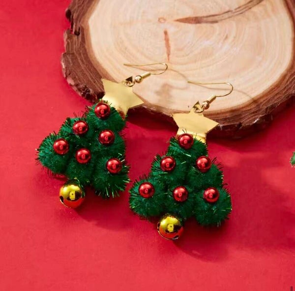 Kerstboom oorbellen - model B