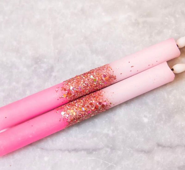 LED dinerkaars - Glitter - Roze