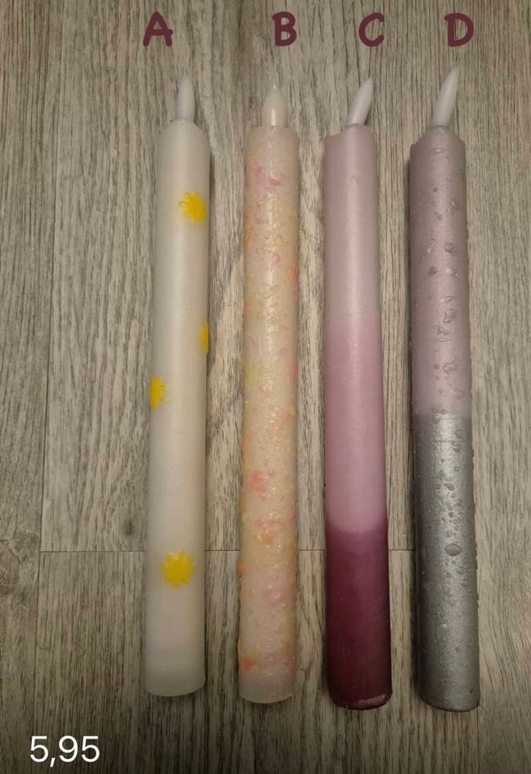 LED kaarsen Pastel & Goud