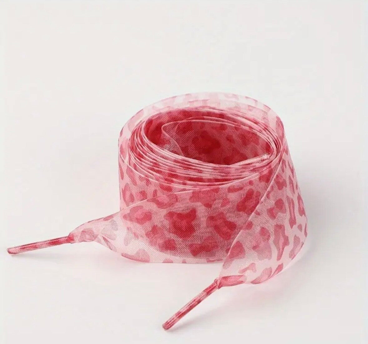 Schoenveters luipaardprint - Roze