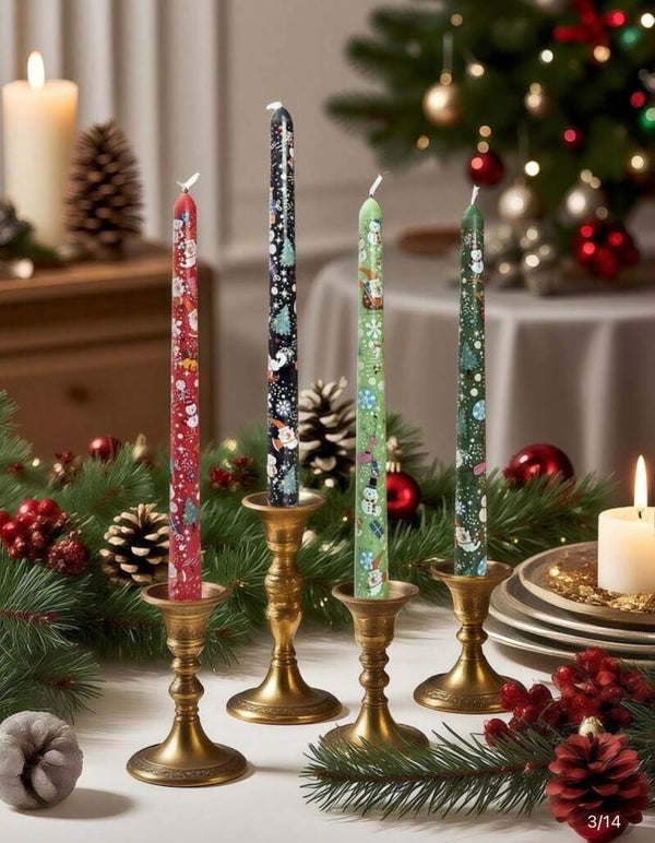 Dinerkaars Kerstelementen - Zwart - Per stuk