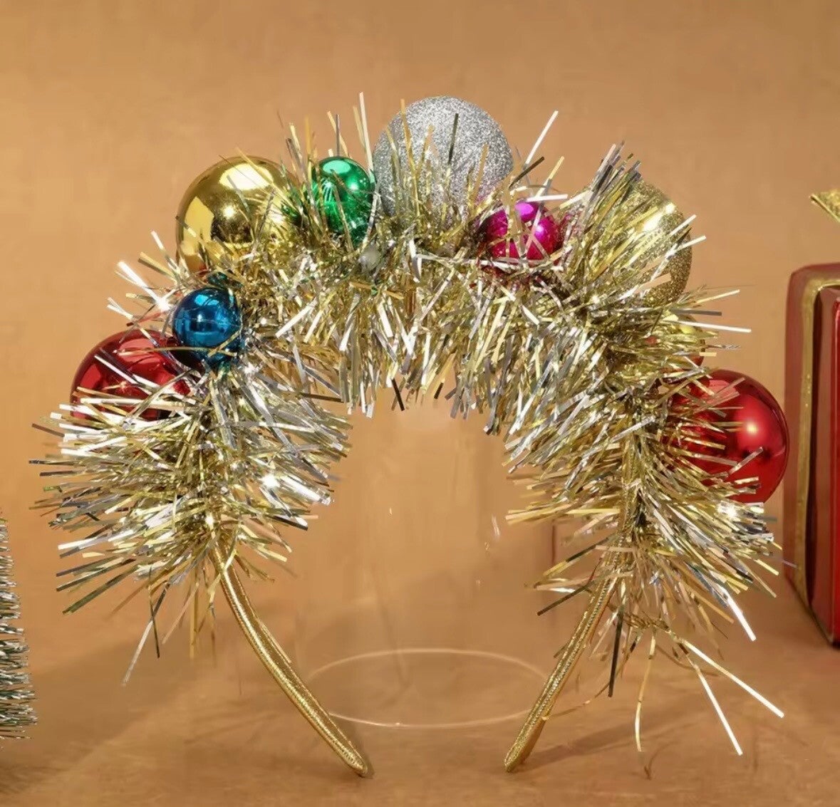 Haarband Kerstballen - Goud