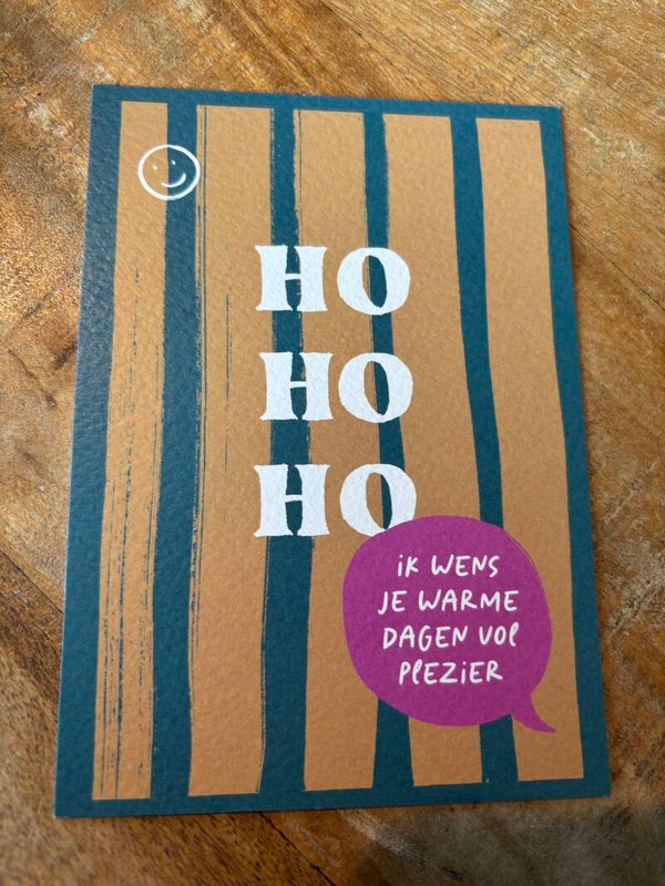 Kerstkaart Ho ho ho