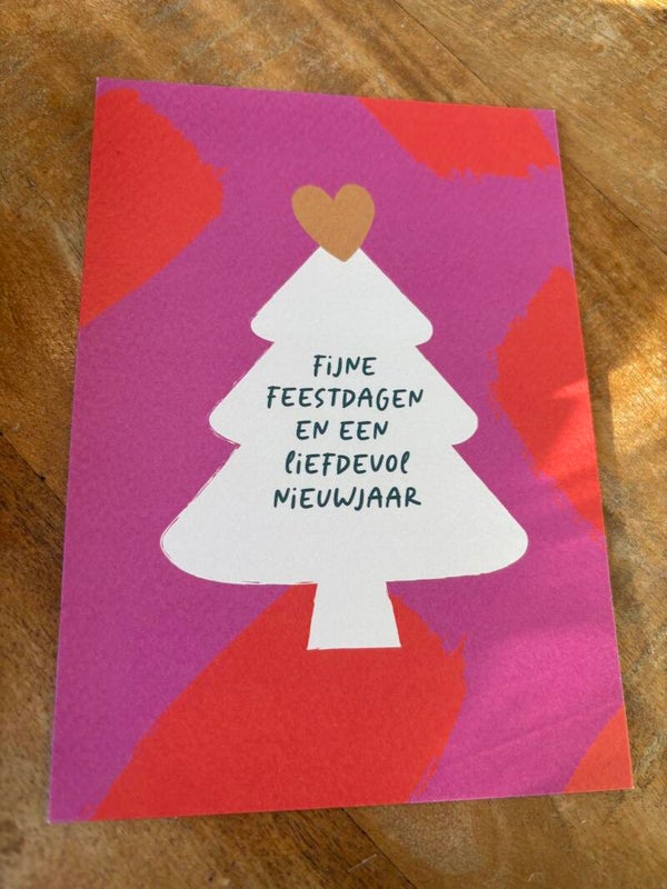 Kerstkaart Fijne feestdagen en een liefdevol nieuwjaar