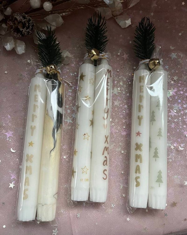Set van 2 kaarsen Kerst
