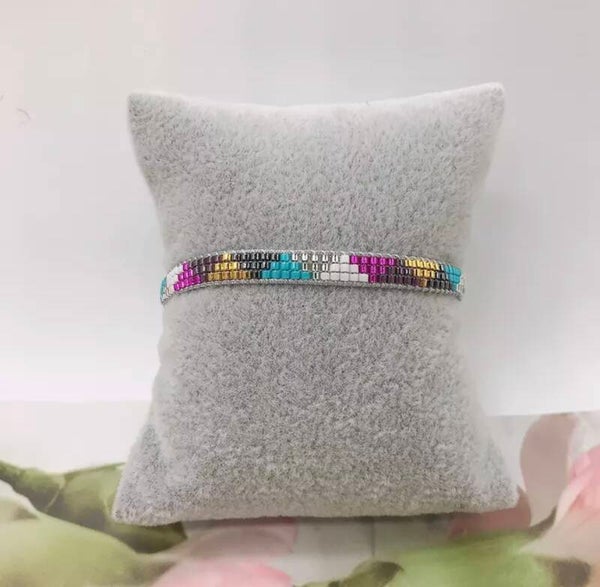 Weef armbandje Triangle - Multi