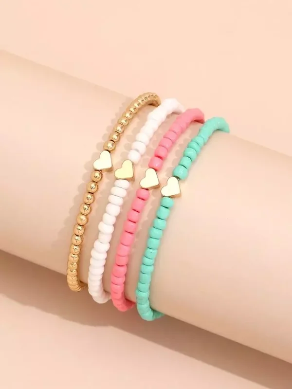 Armband Hartje - 4 kleuren