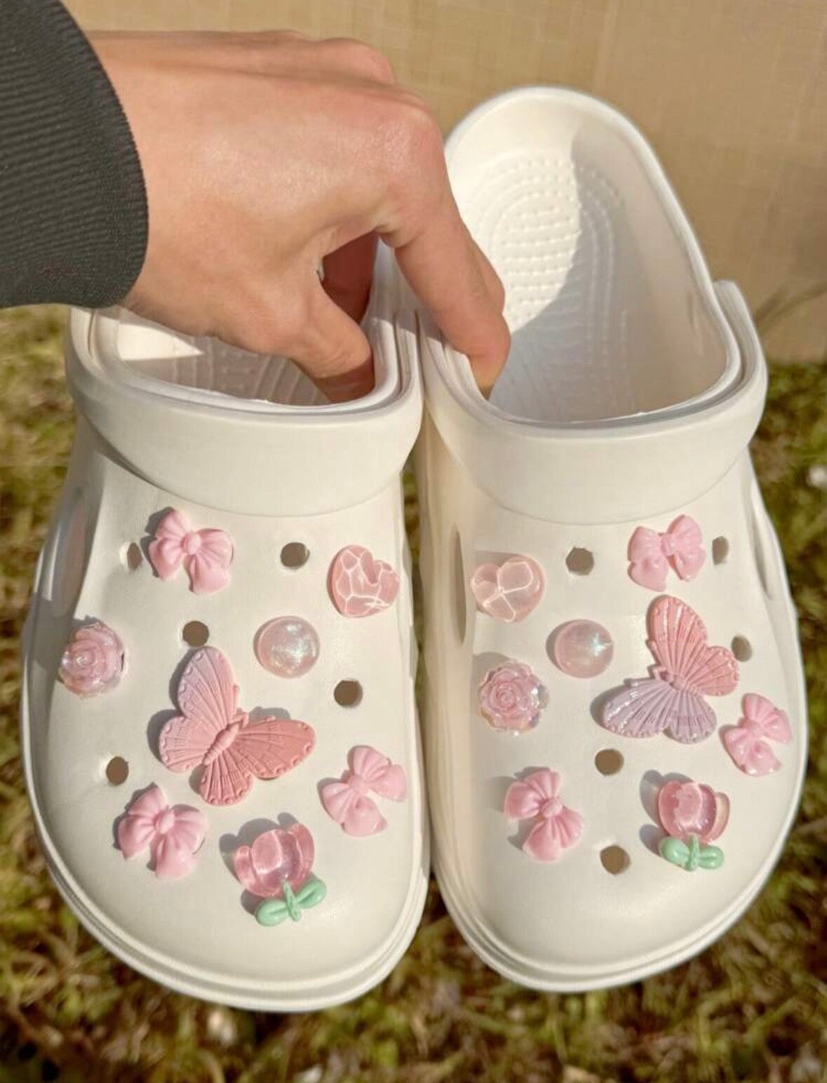 Crocs bedel - Bloemetjes, strikjes en vlinders