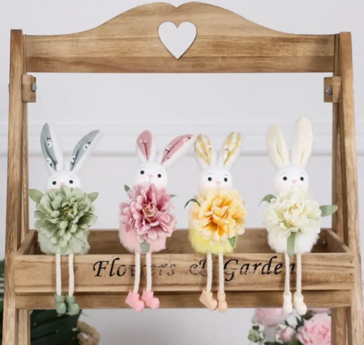 Paashaas hanger Bloem - 2 kleuren