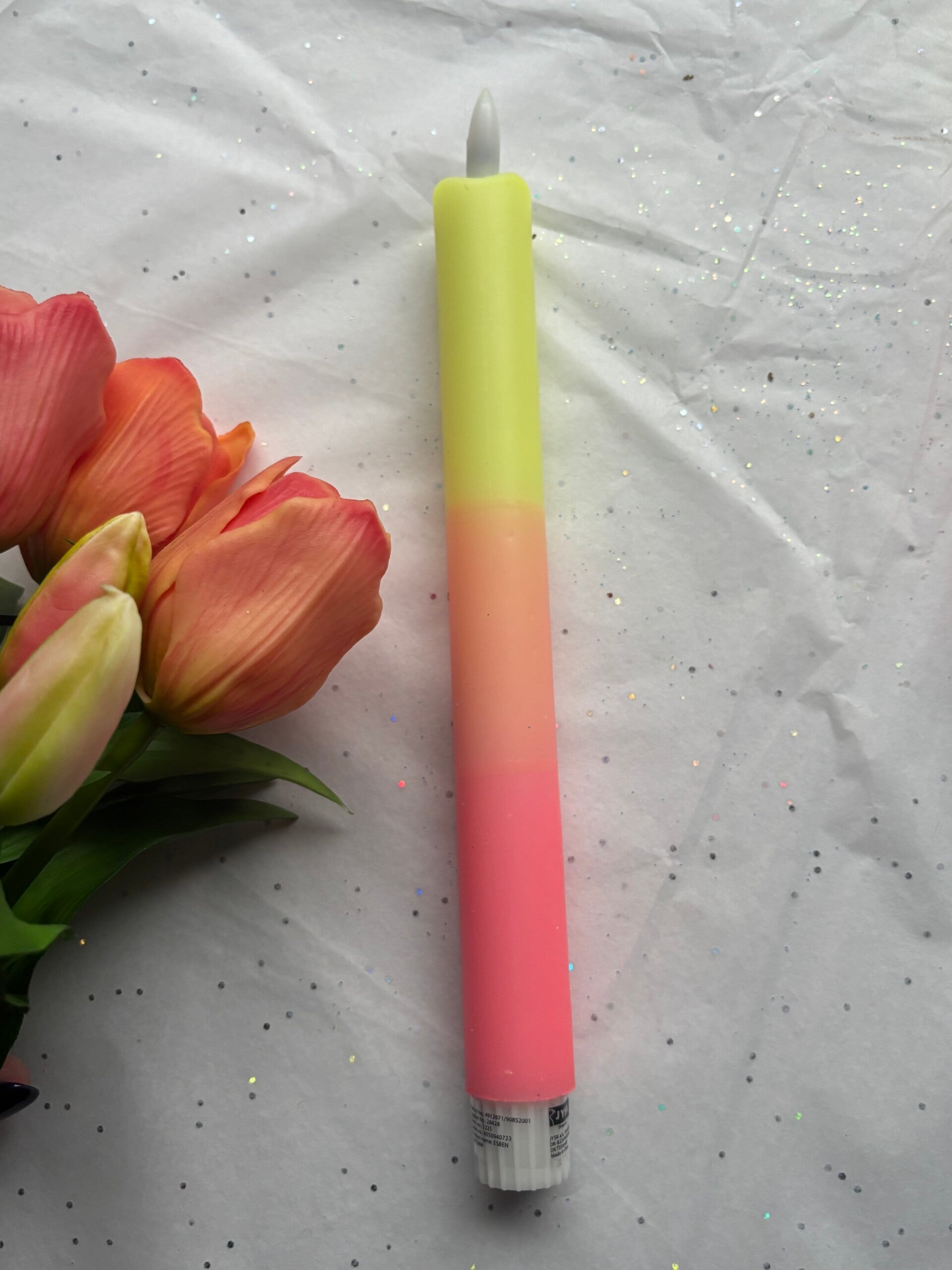 LED kaars (incl. batterijen) - Cotton Candy