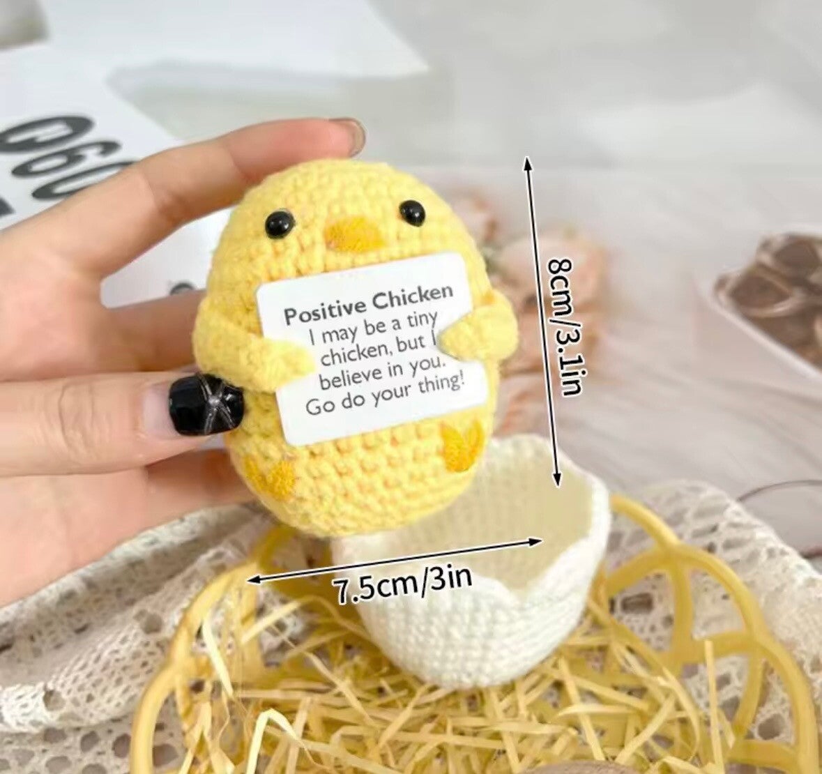 Positive Kuiken in eierdop