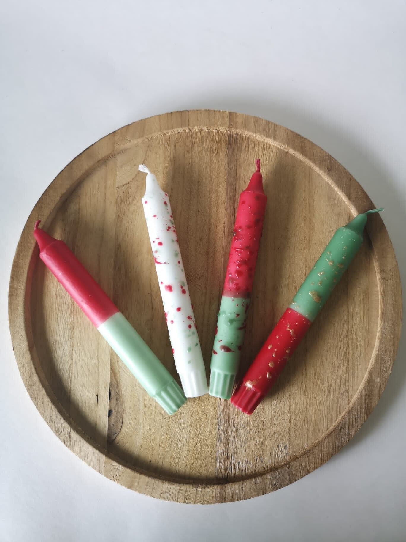 Kaarsen set Quatre rouge vert (per stuk bestellen ook mogelijk)