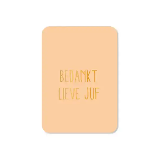 Minikaart Bedankt lieve juf