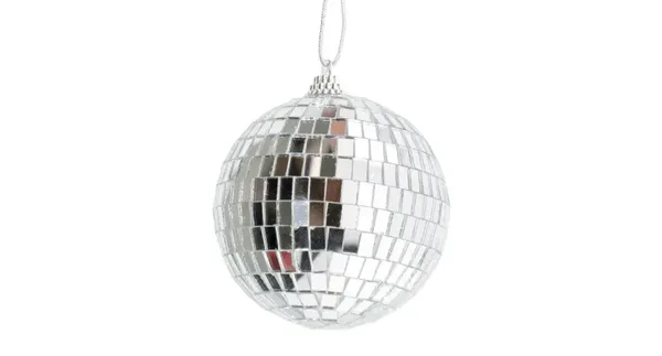 Set van 6 disco ballen - 8 cm - 5 kleuren