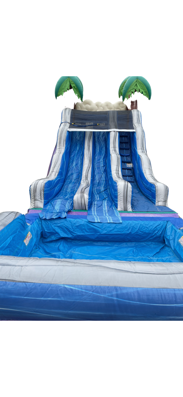 Dual Lane Tropical Paradise Water Slide