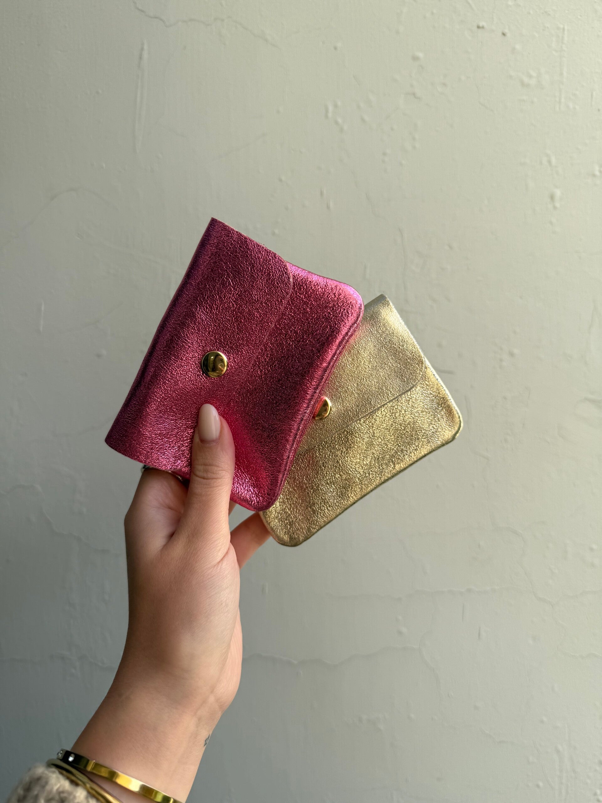 Portemonnee - Leer - Goud