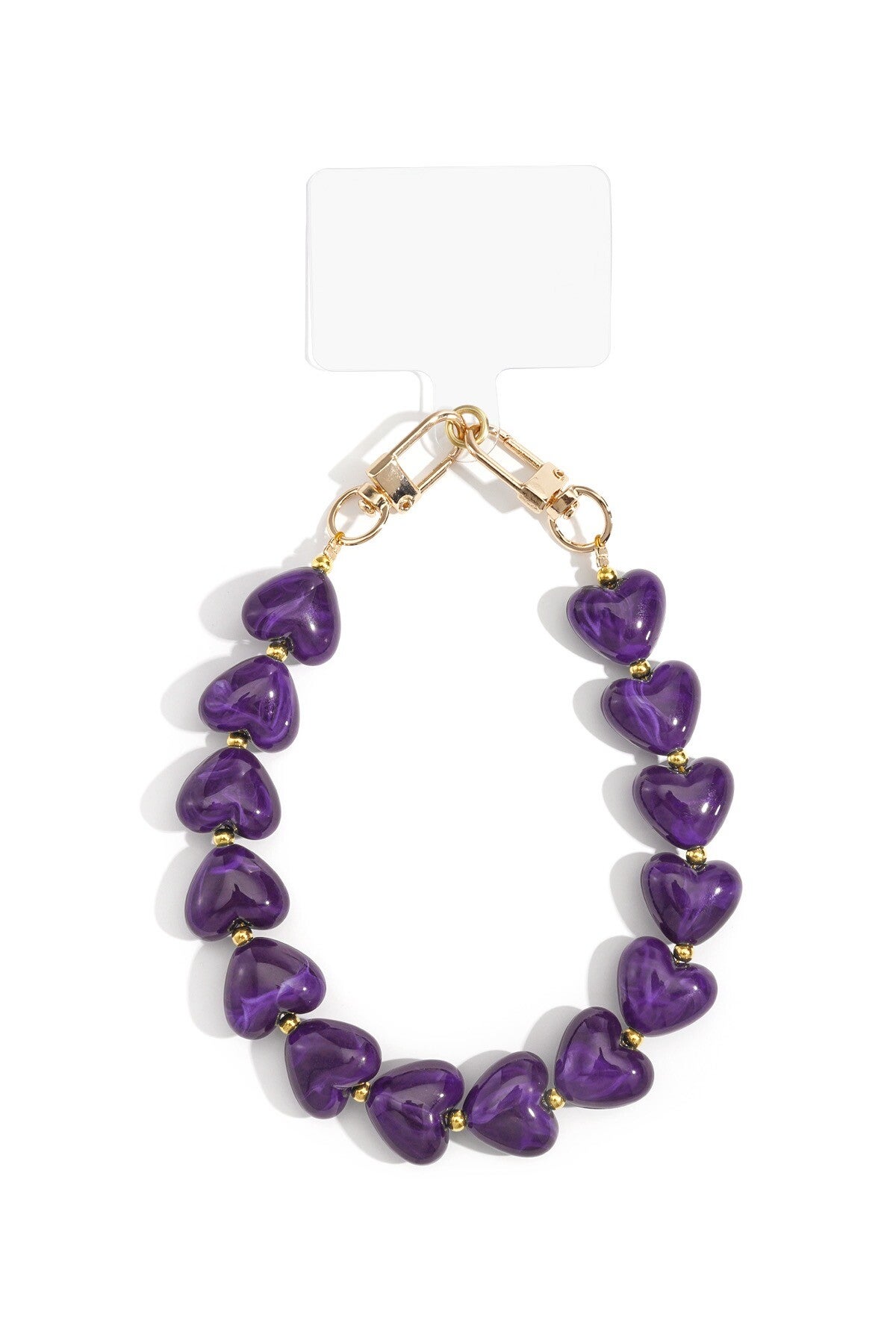 Telefoonkoord - Purple Hearts