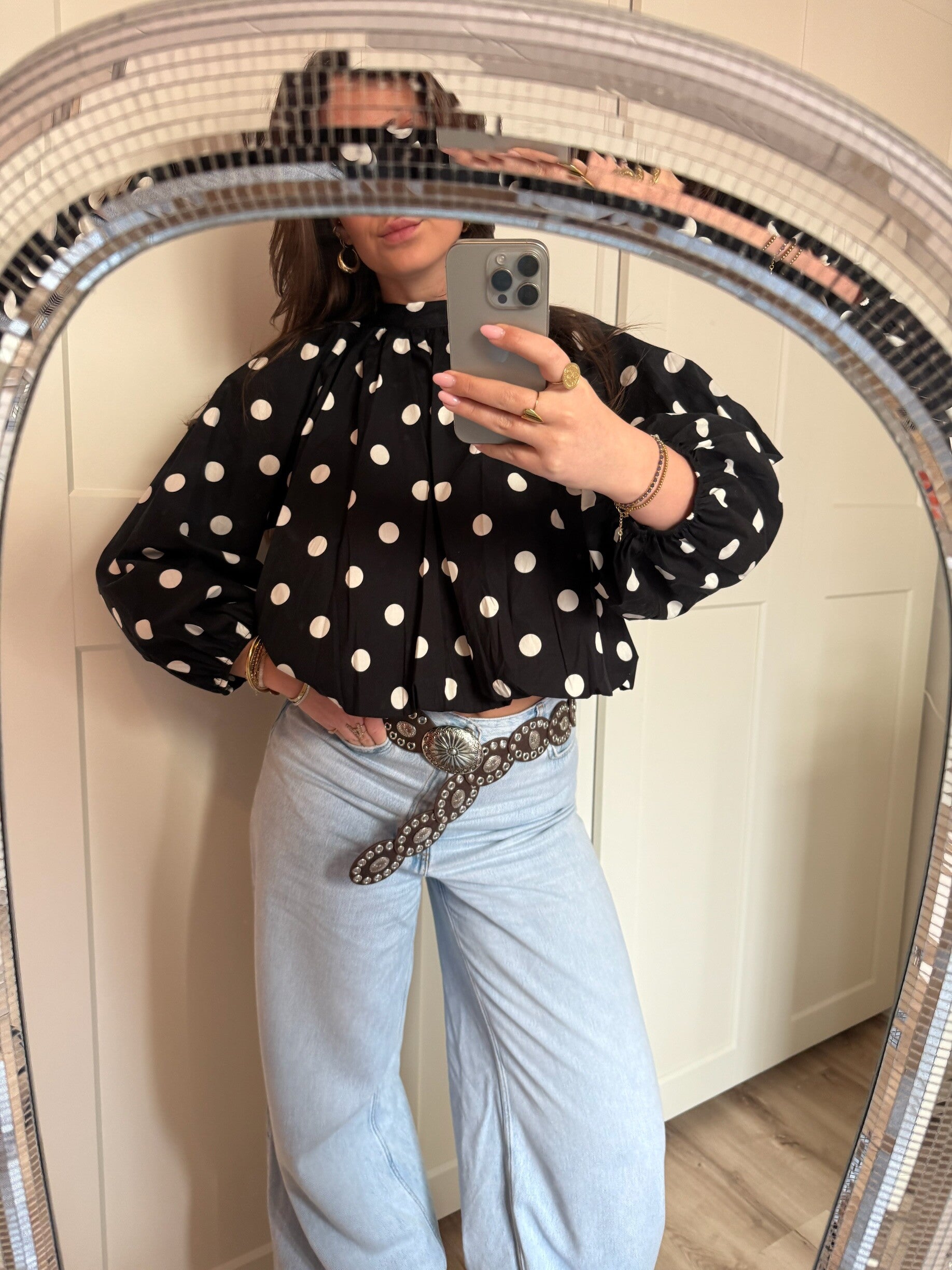 Blouse - Noé Polkadots Zwart