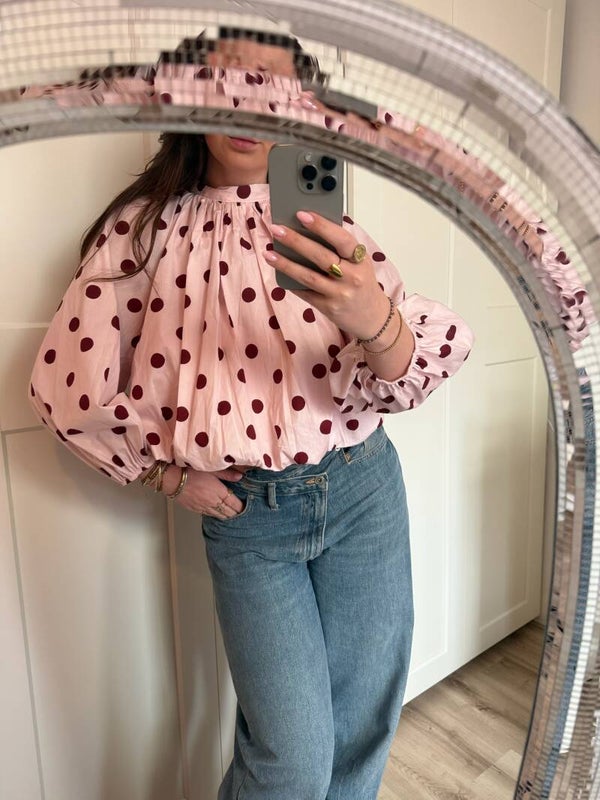 Blouse - Noé Polkadots Roze