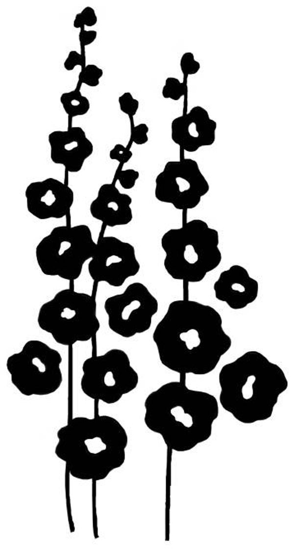 SW N14022/174 Hollyhock silhouette