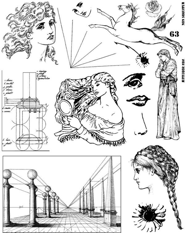 NSPL063 Plate 063 Pre-Raphaelite collage elements