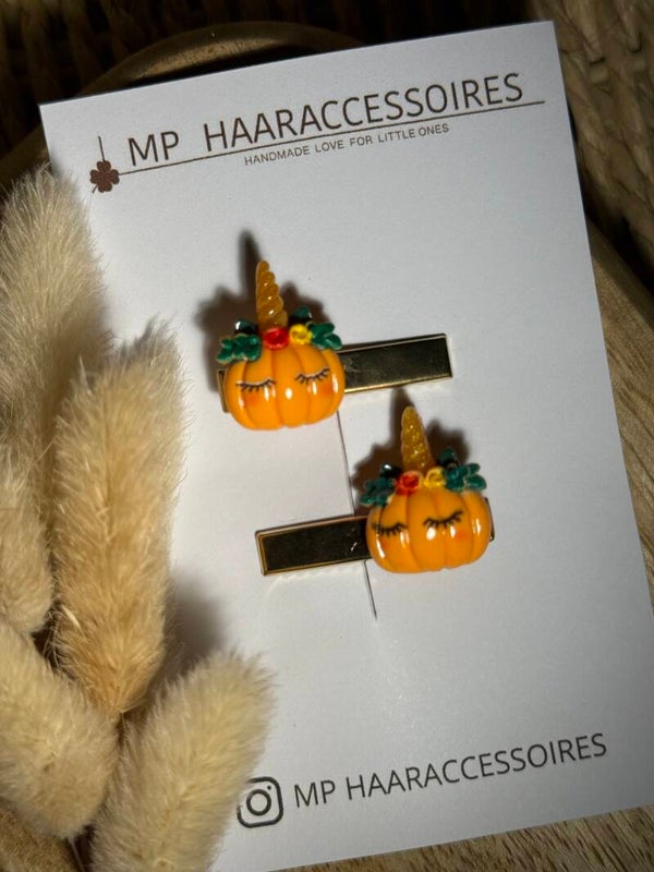 Alligator haarspeldje | Unicorn pumpkin