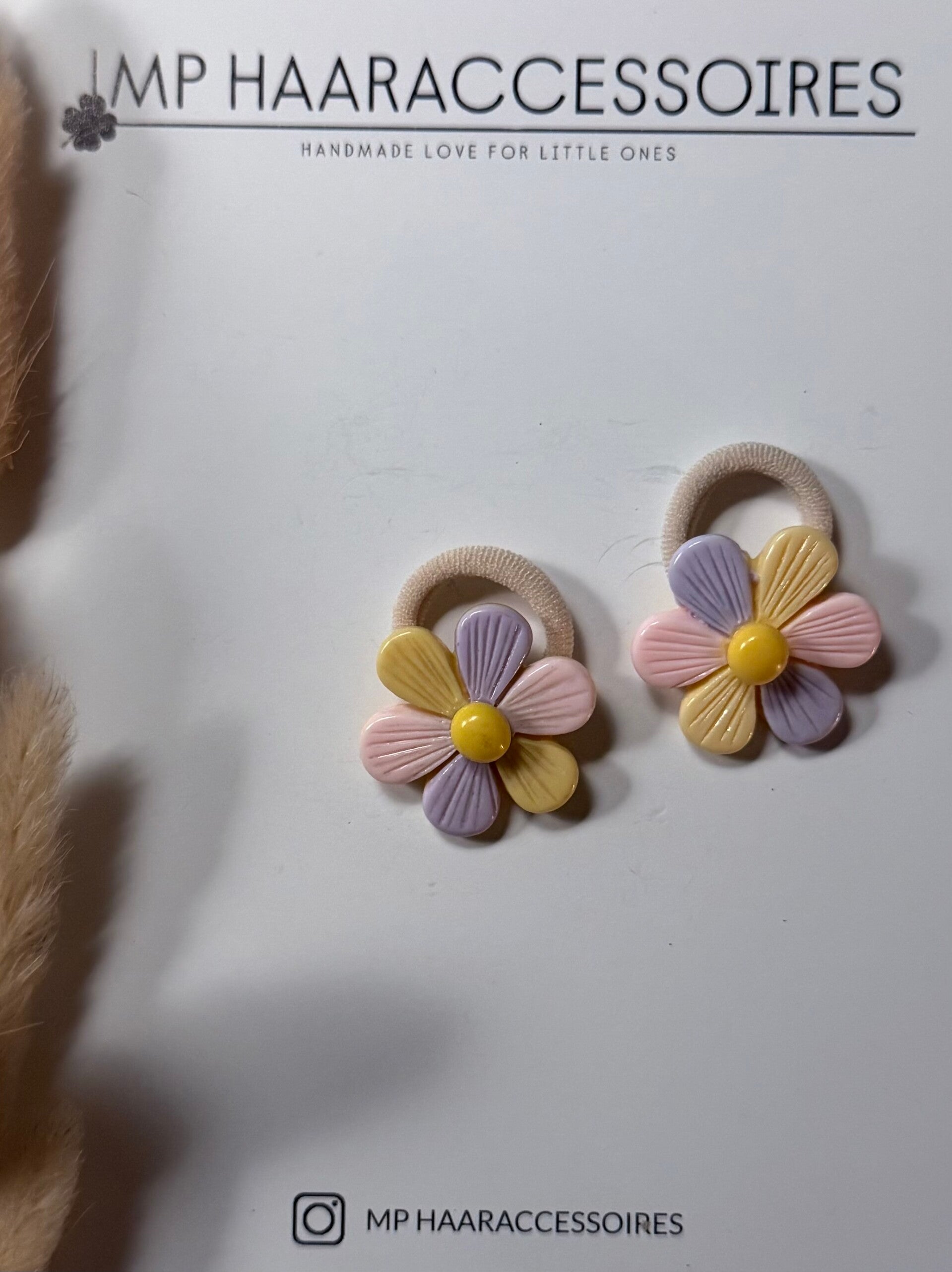 Elastiekjes; Bloem pastel