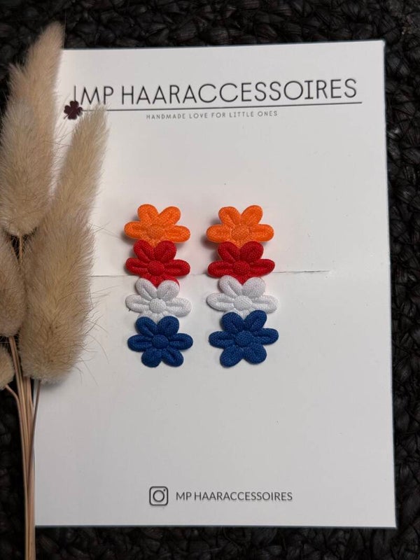 Koningsdag / WK: Haarspeldjes bloem