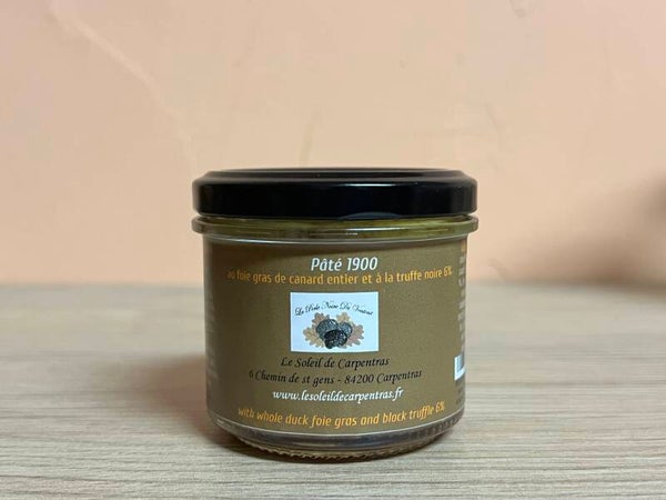 Pâté 1900 : au foie gras de canard entier et à la truffe noire 6%  - 100g -