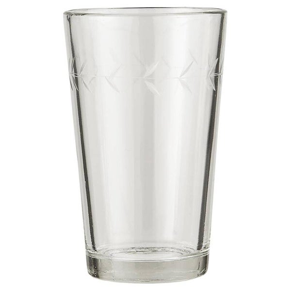 Ib-Laursen  Drinking glass w/leaf edge cutting handblown   0214-00