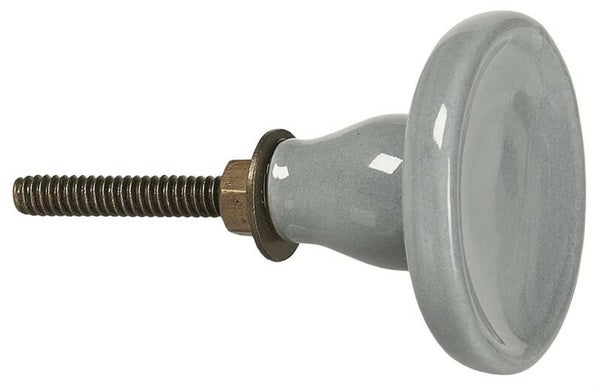 Ib-Laursen  Knob ceramic grey  0585-18