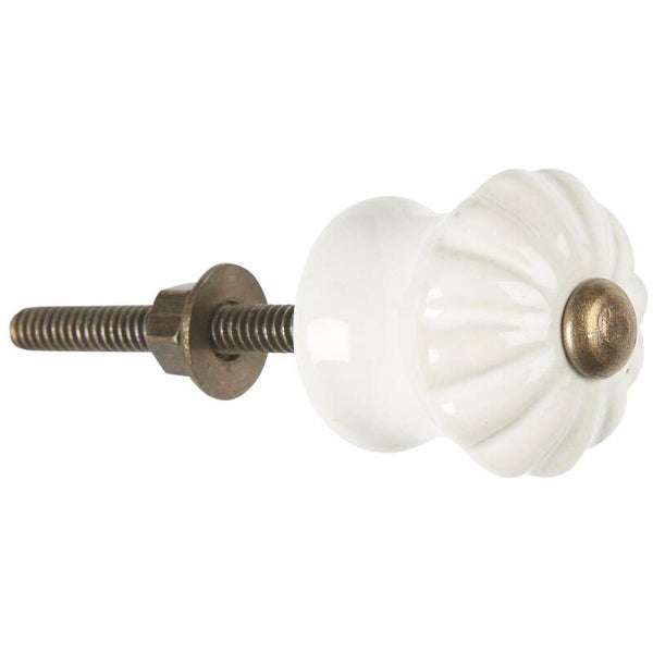 Ib-Laursen Knob ceramic white   0586-11