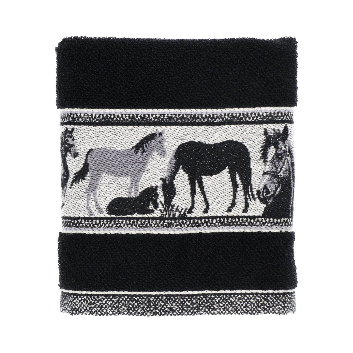 Bunzlau Castle Kitchen Towel Horse Black   6147-O