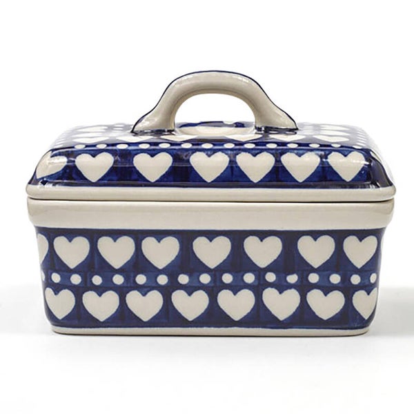 Bunzlau Castle  Butter Dish Rectangular - Blue Valentine  1010-0375E