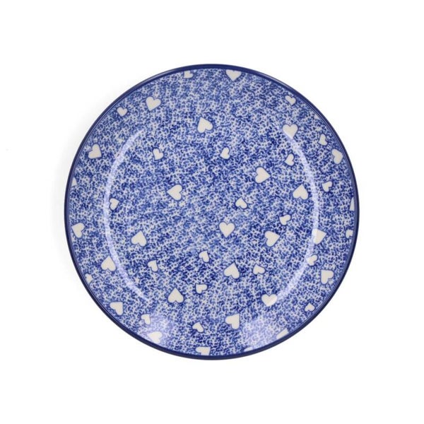 Bunzlau Castle Plate Ø 20 cm - White Hearts  1086-3237