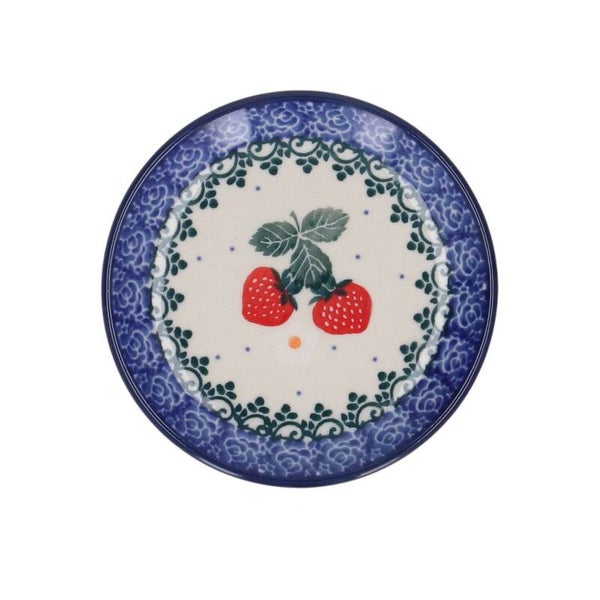 Bunzlau Castle Teabag Dish Round - Strawberries  1262-3494