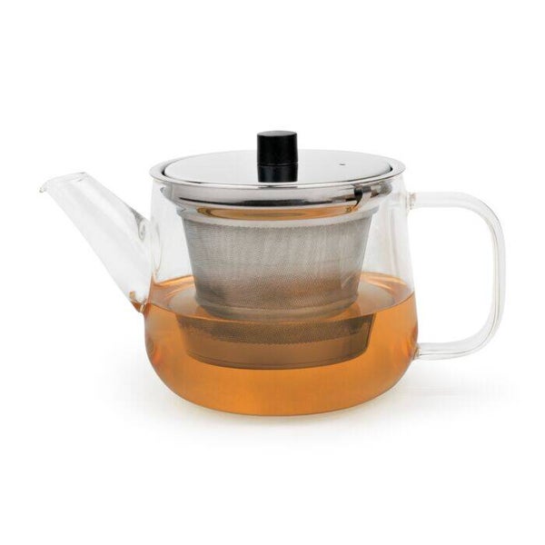Bredemeijer Theepot Merano 1,1L, glas, met filter rvs  165050