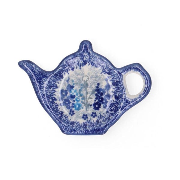 Bunzlau Castle  Teabag Dish Teapot - Delphinium  1766-3315