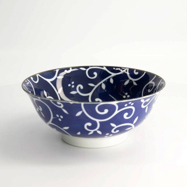 Tokyo Blue Mixed Bowls Ramen 21x8.5cm 1300ml Craft Cup Karakusa 17754