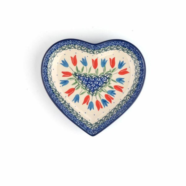 Bunzlau Castle  Dish Heart Medium Tulip Royal 1959-2599