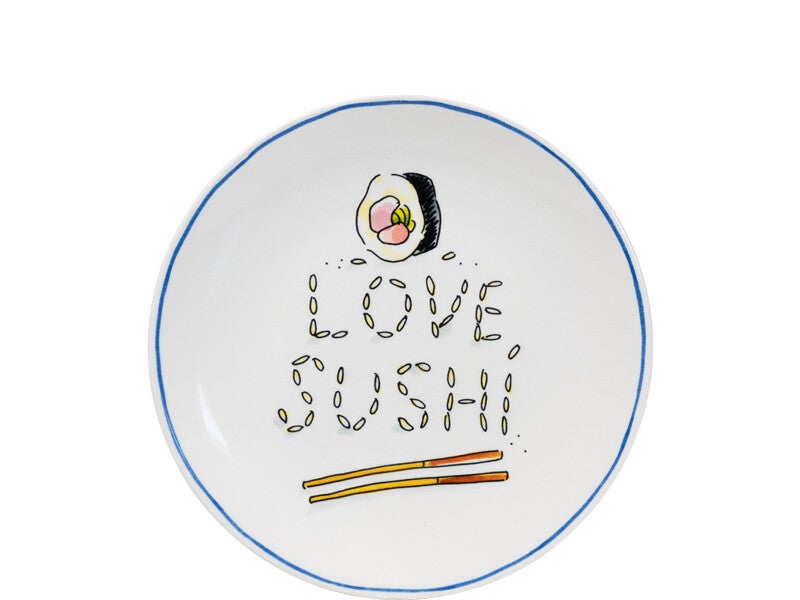 BLOND AMSTERTDAM  SUSHI: PLATE 18 CM LOVE  202068