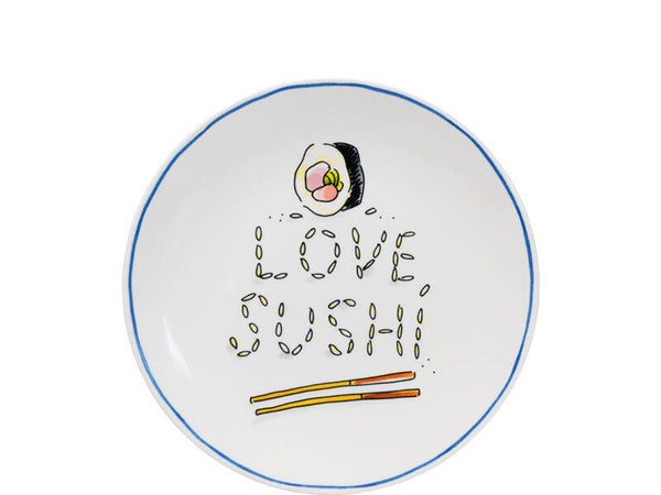 BLOND AMSTERTDAM  SUSHI: PLATE 18 CM LOVE  202068
