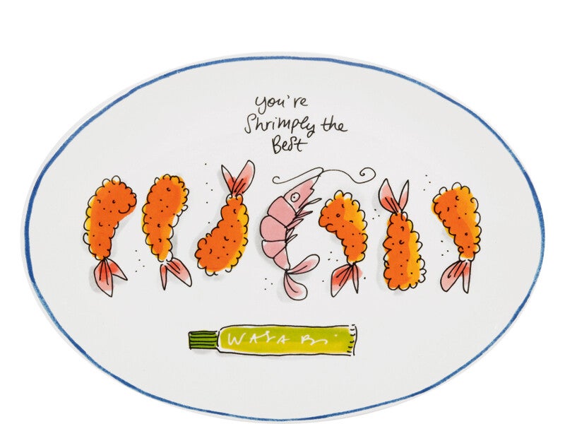 BLOND AMSTERDAM  SUSHI: SERVING PLATE OVAL 27 CM SHRIMPS  202326