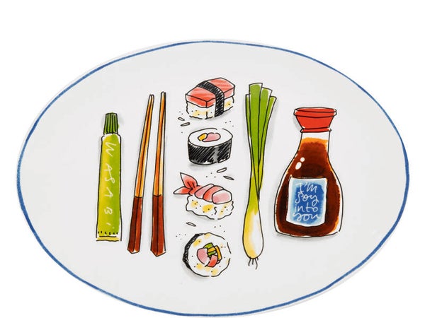 BLOND AMSTERDAM  SUSHI: SERVING PLATE OVAL 27 CM SUSHI  202327