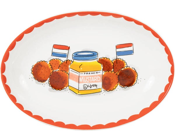 BLOND AMSTEWRDAM ED: OVALE SCHAAL 28,5 CM BITTERBALLEN  202445