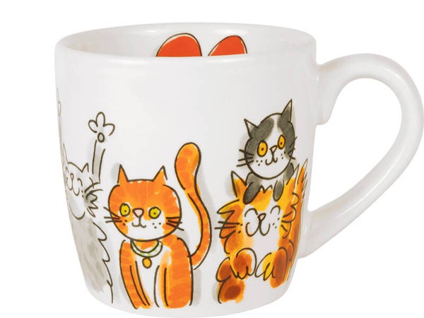 BLOND AMSTERDAM DIER: CAPPUCCINO BEKER 0,5L CATS MIX 202460