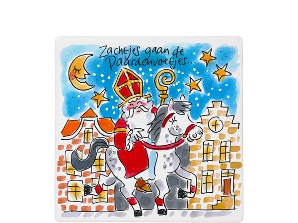 BLOND AMSTERDAM  SINT: TEGEL 13 CM SINT OP PAD  202469